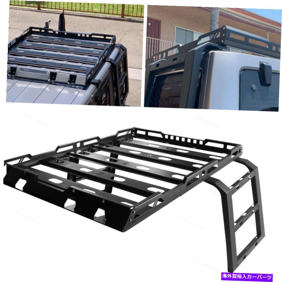 【楽天市場】ルーフキャリア 20182021ジープラングラーJKブラック4ドアブラックスチールルーフトレイバスケットセット For 2018