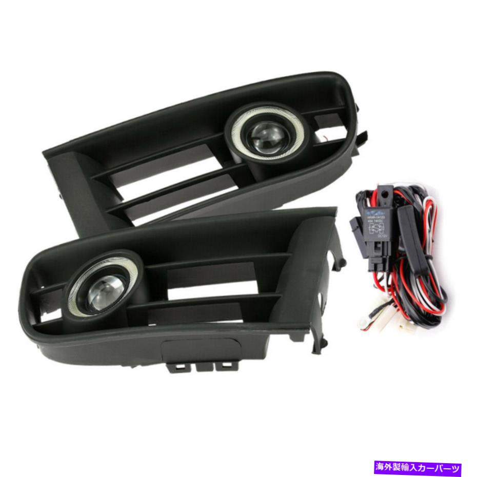 フォグライト フォグライトグリルは、VW POLO 2001-04最高品質に合わせて配線で天使の目を導いた Fog Light Grille LED Angel Eyes with Wiring fit for VW POLO 2001-04 Top Quality【並行輸入品】
