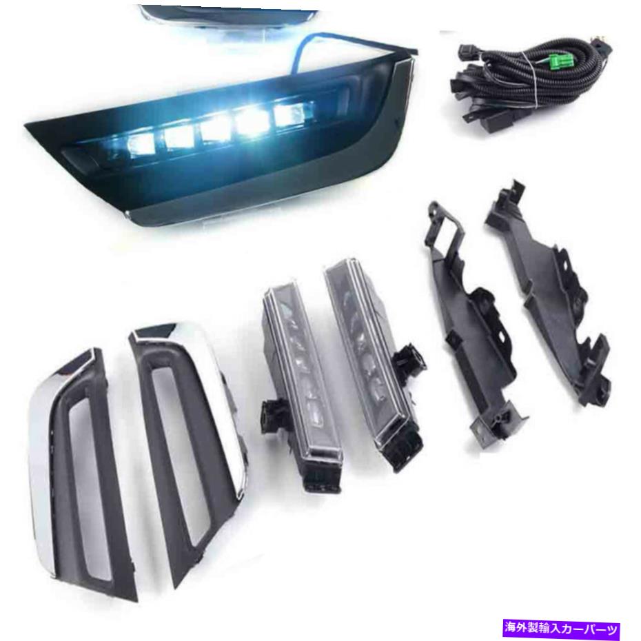 フォグライト ホンダCR-V CRV 2017-2018 1Pair Bumper DRL LEDデイタイムランニングフォグライトランプ For Honda CR-V CRV 2017-2018 1Pair Bumper DRL LED Daytime Running Fog Light Lamp【並行輸入品】