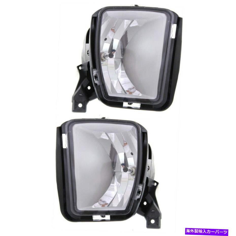 フォグライト 2013-16 RAM 1500 LH&RH W/電球の2つのクリアレンズフォグライトのセット Set of 2 Clear Lens Fog Light For 2013-16 Ram 1500 LH & RH w/ Bulbs【並行輸入品】