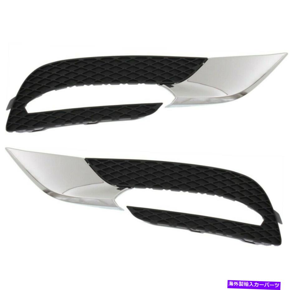 フォグライト 2013-2017のフォグライトトリムセットビュイックエンクレーブ左＆右ブラックとクロム2PC Fog Light Trim Set For 2013-2017 Buick Enclave Left & Right Black and Chrome 2Pc【並行輸入品】