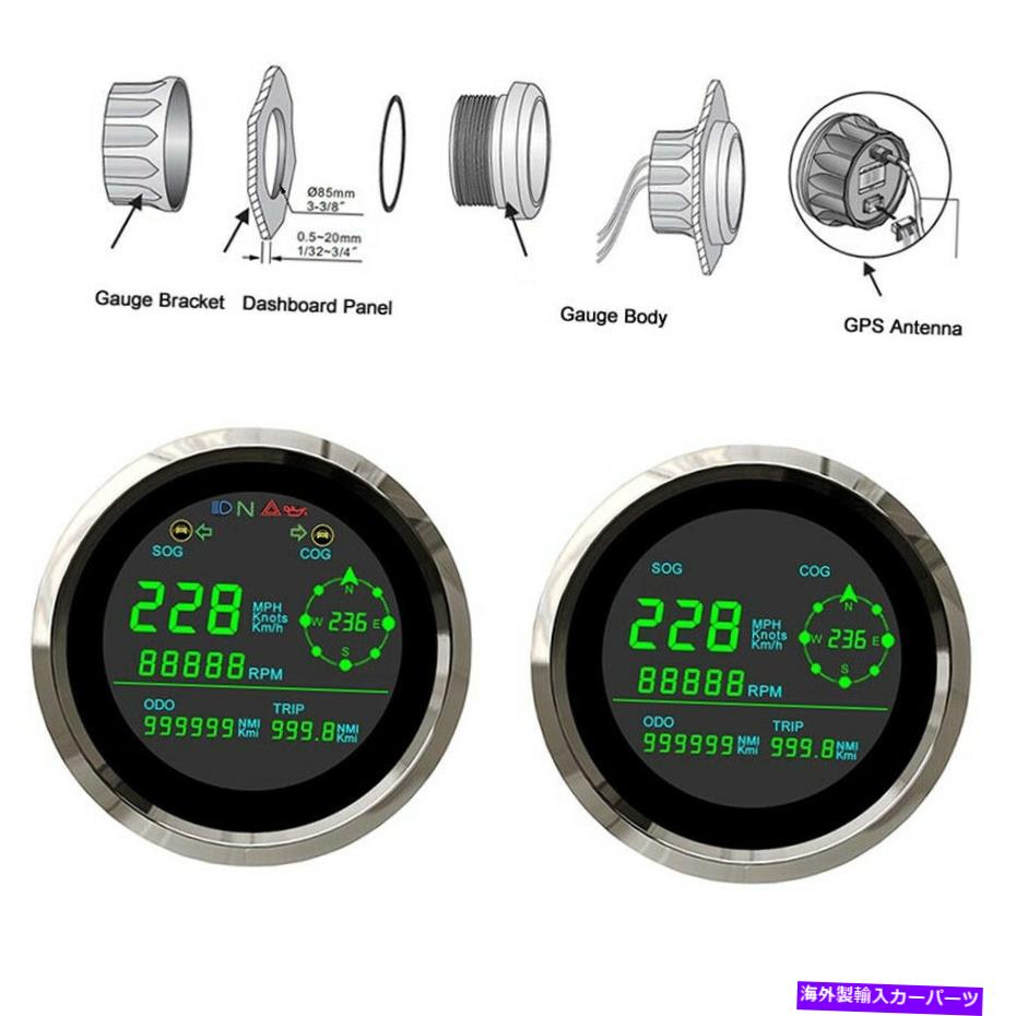 タコメーター 12V/24V LCD GPS速度計オートバイトラックカー用のタコメーター速度ゲージ 12V/24V LCD GPS Speedometer With Tachometer Speed Gauge For Motorcycle Truck Car【並行輸入品】 58,674円
