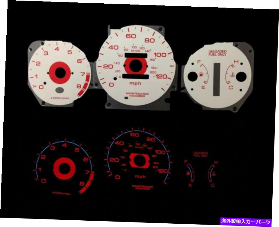 タコメーター RPMタコメーター付き95-01レンジャーエクスプローラーの赤い逆輝きゲージフェイス Red Reverse Glow Gauge Face For 95-01 Ranger Explorer with RPM Tachometer【並行輸入品】