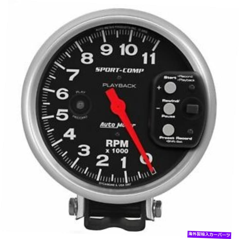 タコメーター Autometer Sport-Comp 5inサイズ0-11000 rpm台座再生タコメーター3967 AutoMeter Sport-Comp 5in Size 0-11000 Rpm Pedestal Playback Tachometer 3967【並行輸入品】