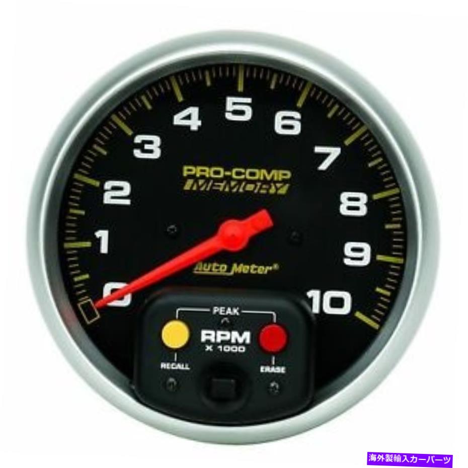タコメーター ダッシュタコメーター6801のオートメータープロコンピング5インチサイズ0-10000 rpmメモリ AutoMeter Pro-Comp 5in Size 0-10000 Rpm Memory in Dash Tachometer 6801【並行輸入品】