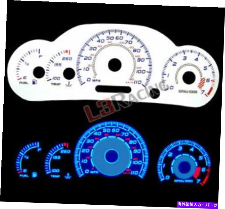 タコメーター 00-05シボレーキャバリエw/タックリバースブルーエルグローホワイトゲージ 00-05 Chevy Cavalier w/Tach Reverse Blue El Glow White Gauge【並行輸入品】
