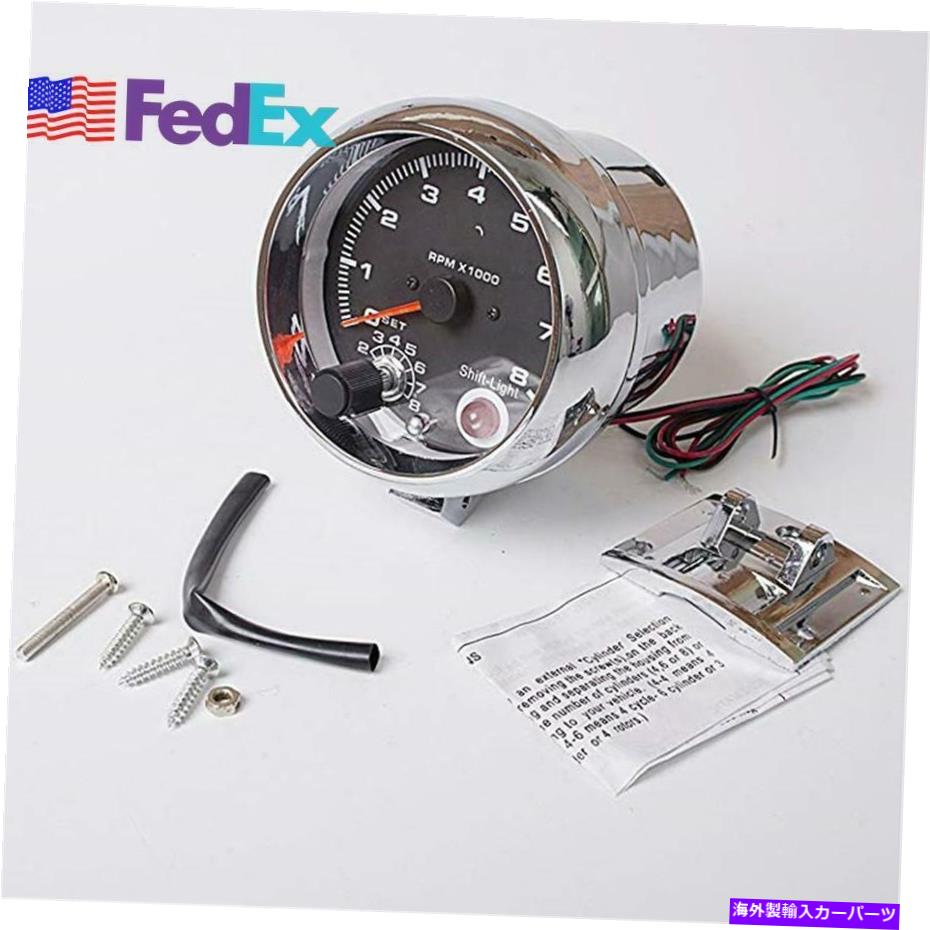 タコメーター 3.75 ''タコメーター3ピースセットタコメーターインストールキットユーザーマニュアル0?8000rpm 3.75'' Tachometer 3 Piece Set Tachometer Installation Kit User Manual 0~8000RPM【並行輸入品】