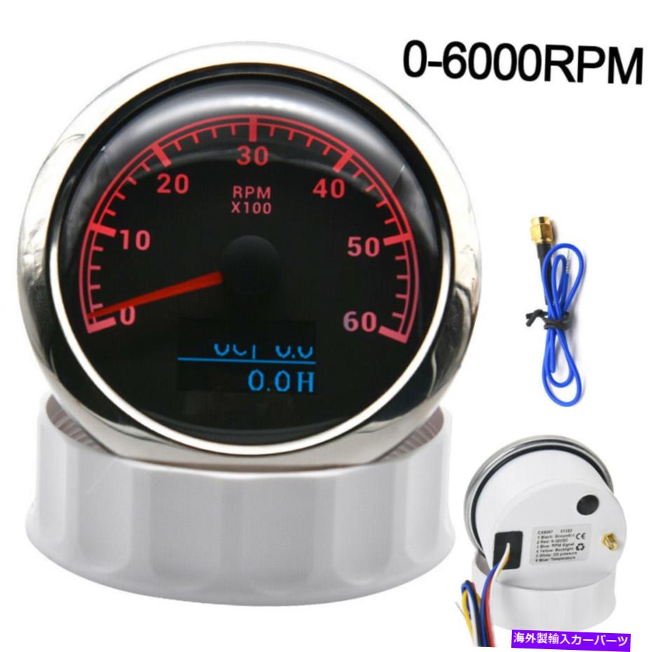 タコメーター 3IN1 85mmタコメーターゲージ0-6000rpm水温油圧時間ボートのメーター 3in1 85mm Tachometer Gauge 0-6000RPM Water Temp Oil Pressure Hour Meter for Boat【並行輸入品】