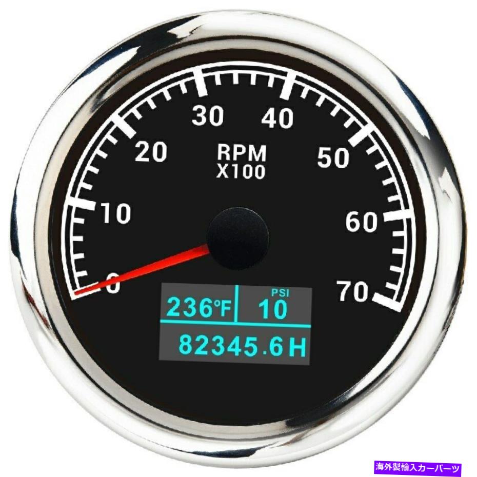 タコメーター 防水3IN1 85mmタコメーターゲージ水温油圧0-7000 RPM Waterproof 3in1 85mm Tachometer Gauge Water Temp Oil Pressure 0-7000 RPM for Car【並行輸入品】