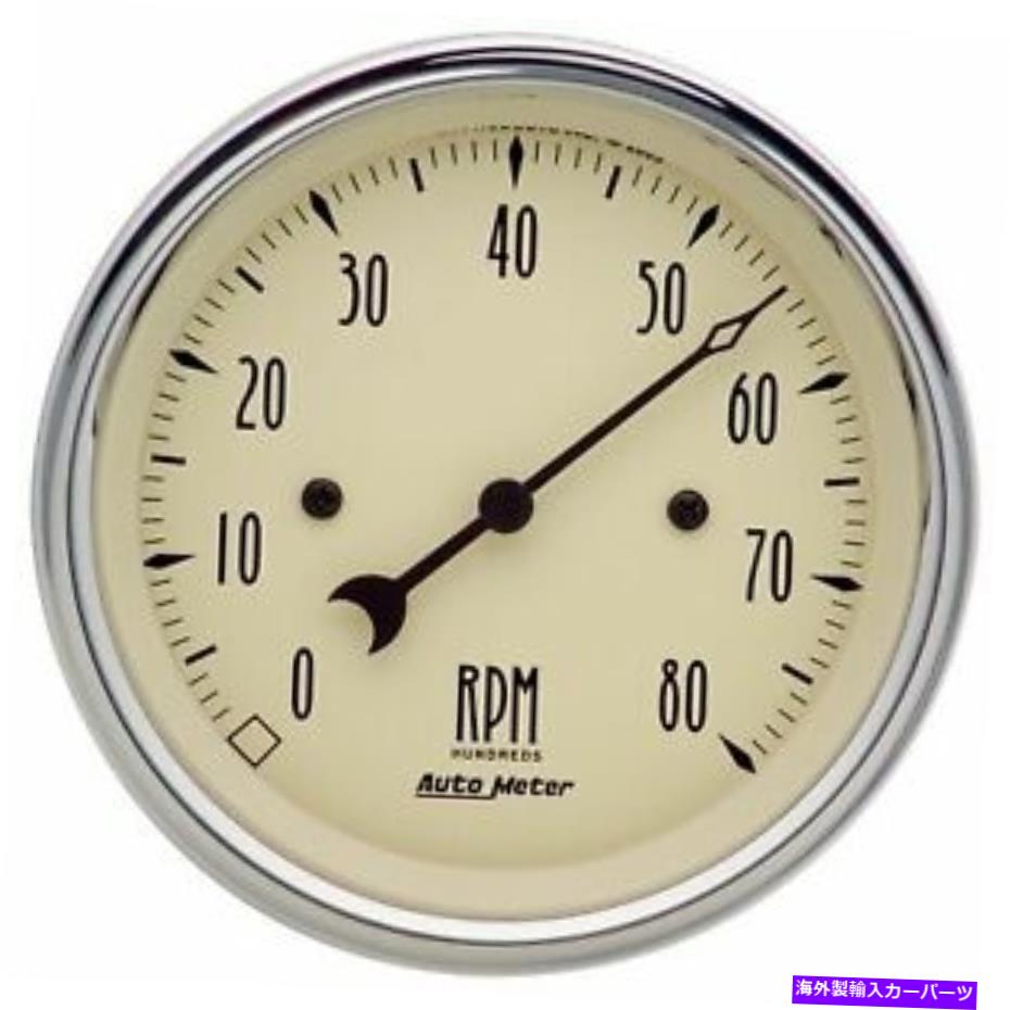 タコメーター アンティークベージュのオートメーター3-3/8in 0-8000 rpmダッシュタコメーター-1890 Auto Meter For Antique Beige 3-3/8in 0-8000 Rpm In Dash Tachometer - 1890【並行輸入品】
