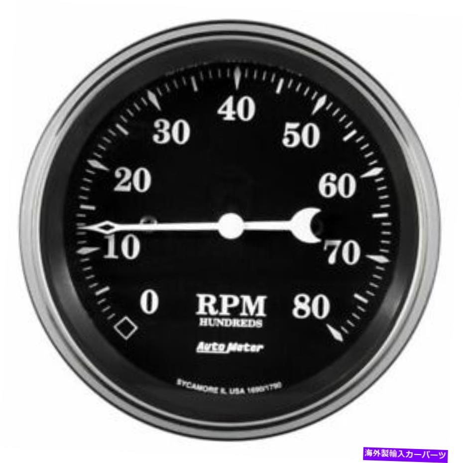 タコメーター オートメーター古いタイムブラック8000 rpm 3-3/8インチ直径アナログタコメーター1790 AutoMeter Old Tyme Black 8000 Rpm 3-3/8in Diameter Analog Tachometer 1790【並行輸入品】