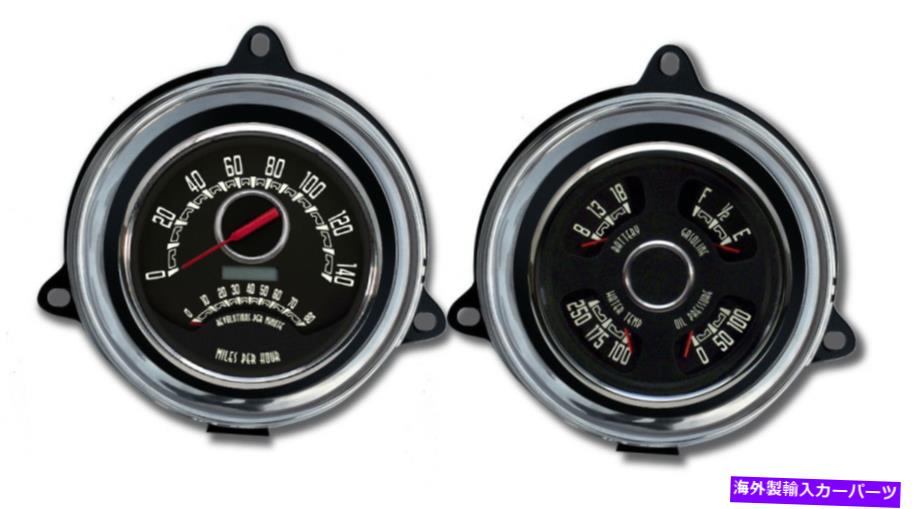 タコメーター New Vintage USA Woodward 2 GA Speedo/Tach Quad 240 Fuel、1954 Chevy Truck Black ' New Vintage USA WOODWARD 2 GA SPEEDO/TACH QUAD 240 FUEL,1954 CHEVY TRUCK BLACK '【並行輸入品】