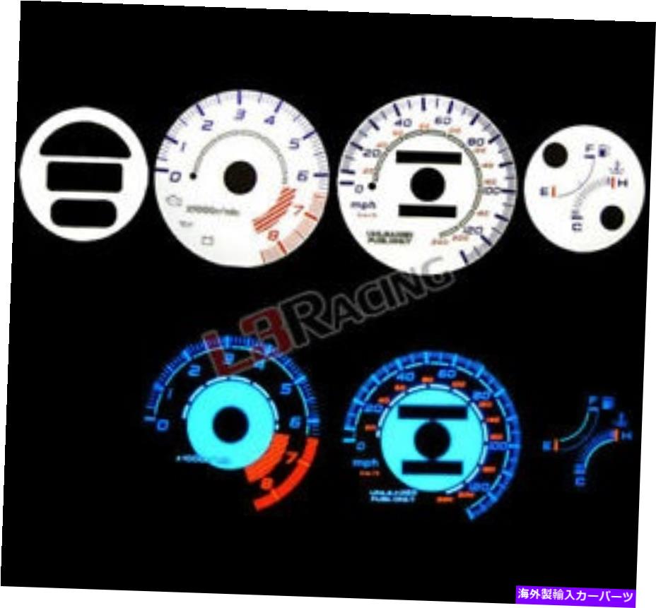 タコメーター 93-97ホンダデルソルW/タックリバースブルーエルグローホワイトゲージ 93-97 Honda Del Sol w/Tach Reverse Blue El Glow White Gauge【並行輸入品】
