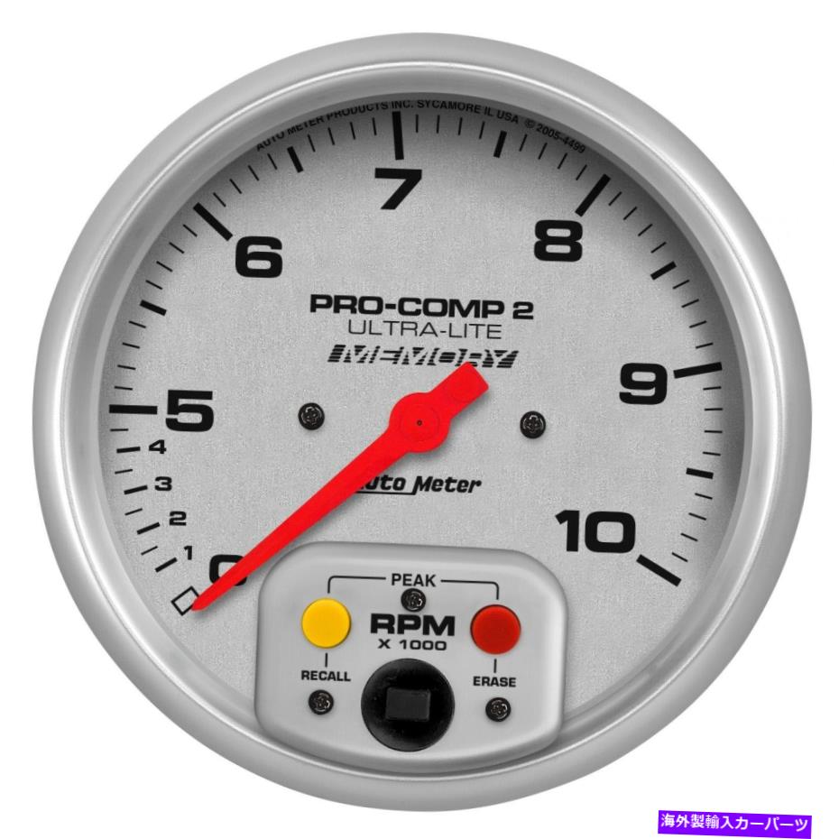 タコメーター 自動車4499ウルトラライトインダッシュデュアルレンジタック。ピークrpmメモリ付き10k rpm Autometer 4499 Ultra-Lite In-Dash Dual Range Tach. 10K Rpm W/Peak Rpm Memory【並行輸入品】