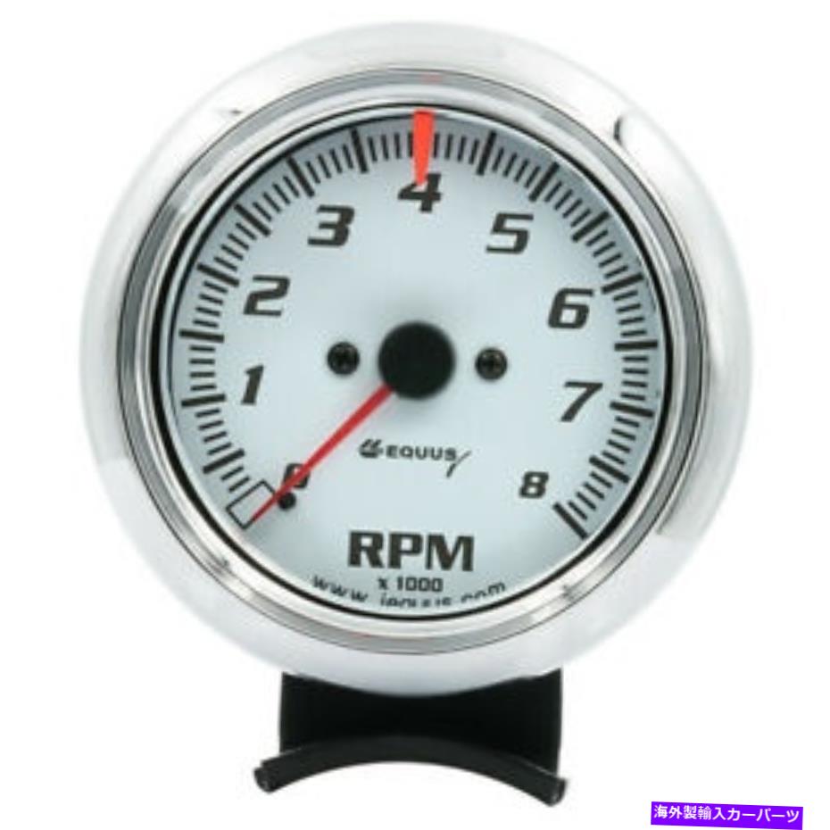 タコメーター Equus E5078 3-3/8 DIAタコメーター8000 rpmホワイトダイヤル Equus E5078 3-3/8 Dia Tachometer 8000 Rpm White Dial【並行輸入品】