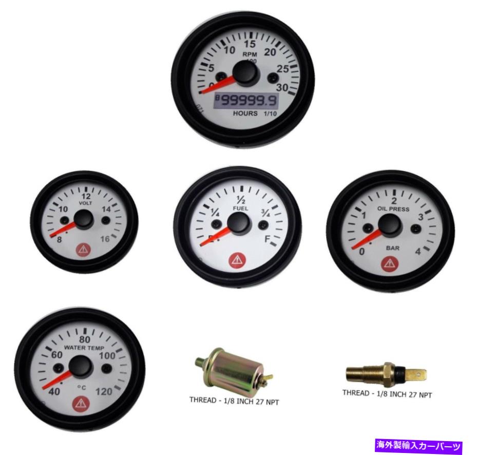 タコメーター 3KタコメーターIGN +油圧 +温度 +ボルト +燃料 +温度＆オイルセンサー 3K Tachometer Ign+ Oil Pressure + Temperature + Volt + Fuel+ Temp & oil Sensor【並行輸入品】