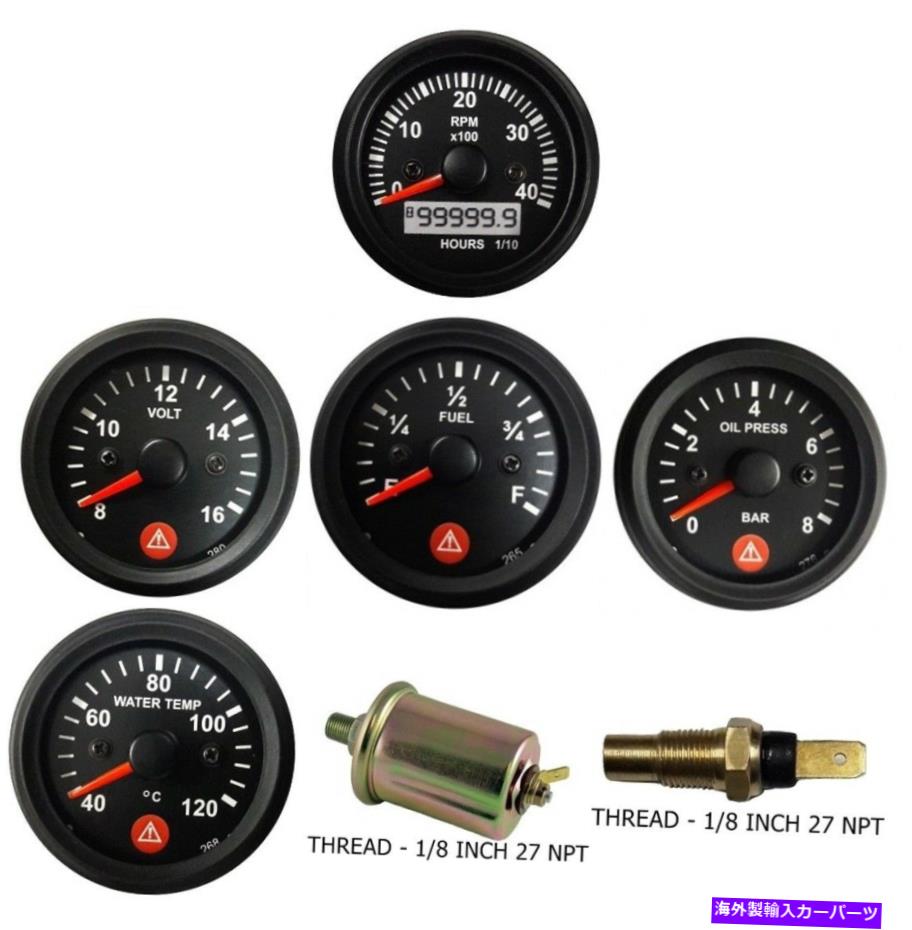 タコメーター 4KタコメーターALT +油圧 +温度 +ボルト +燃料 +温度＆オイルセンサー 4k Tachometer Alt + Oil Pressure + Temperature + Volt + Fuel+ Temp & oil sensor【並行輸入品】
