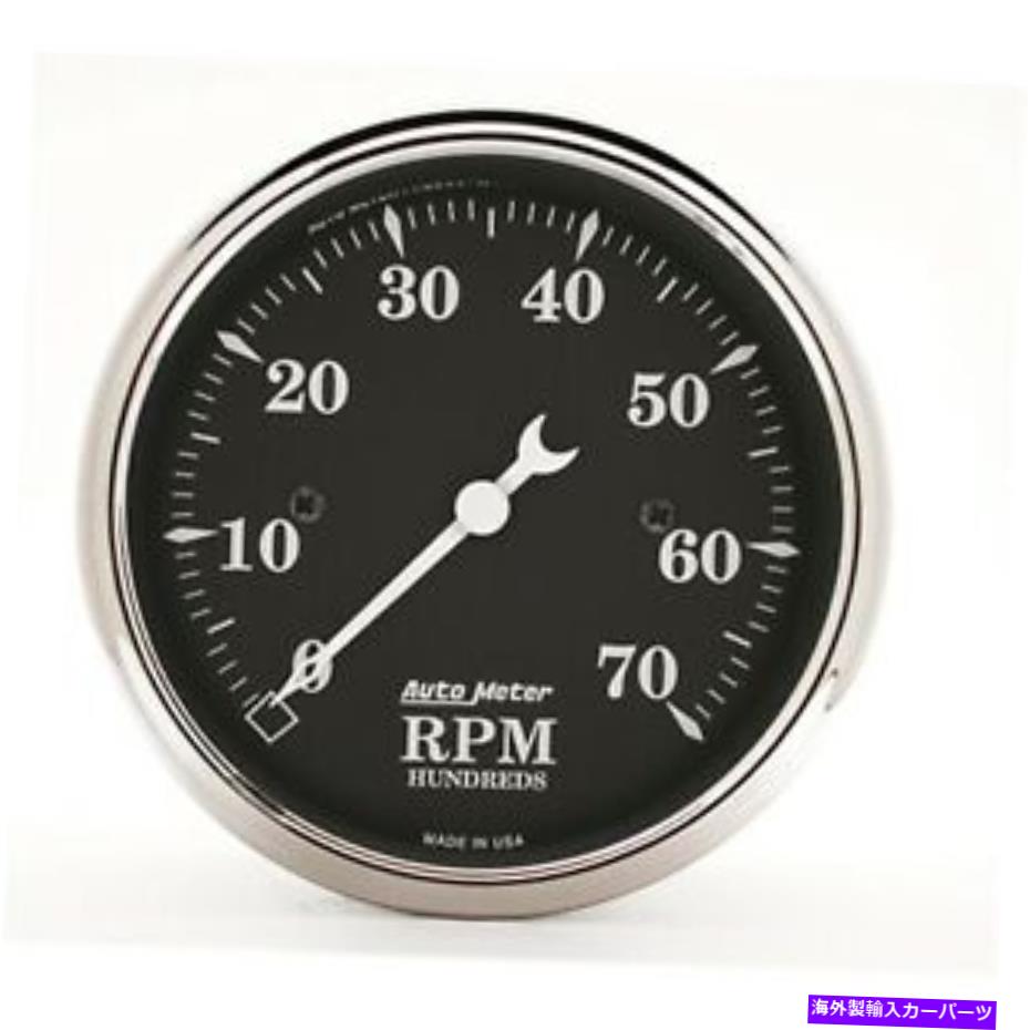 タコメーター 自動車1798ブラックオールドタイムブラックタコメーターゲージ7000rpm Autometer 1798 Black Old Tyme Black Tachometer Gauge 7000RPM【並行輸入品】