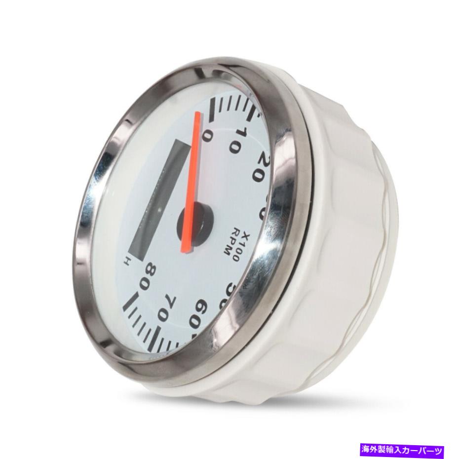 タコメーター 85mmマリンタコメーター316ステンレス鋼カーブガラスLED時間メーター8000rpm 85mm Marine Tachometer 316 Stainless Steel curve glass LED Hour meter 8000RPM【並行輸入品】