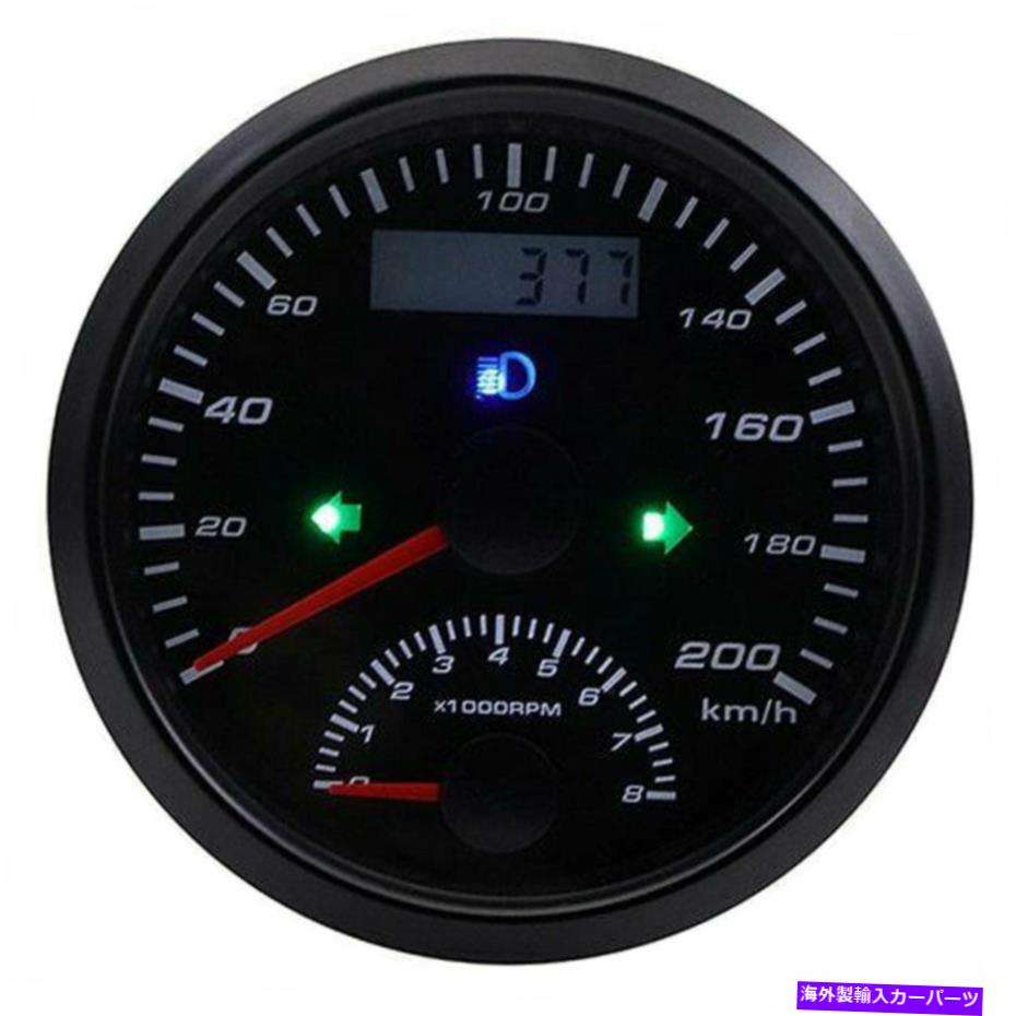 タコメーター 車のバイク用タコメーター0-8000rpmを備えたユニバーサルGPSスピードメーター200km/h Universal GPS Speedometer 200KM/H with Tachometer 0-8000RPM for Car Motorcycle【並行輸入品】