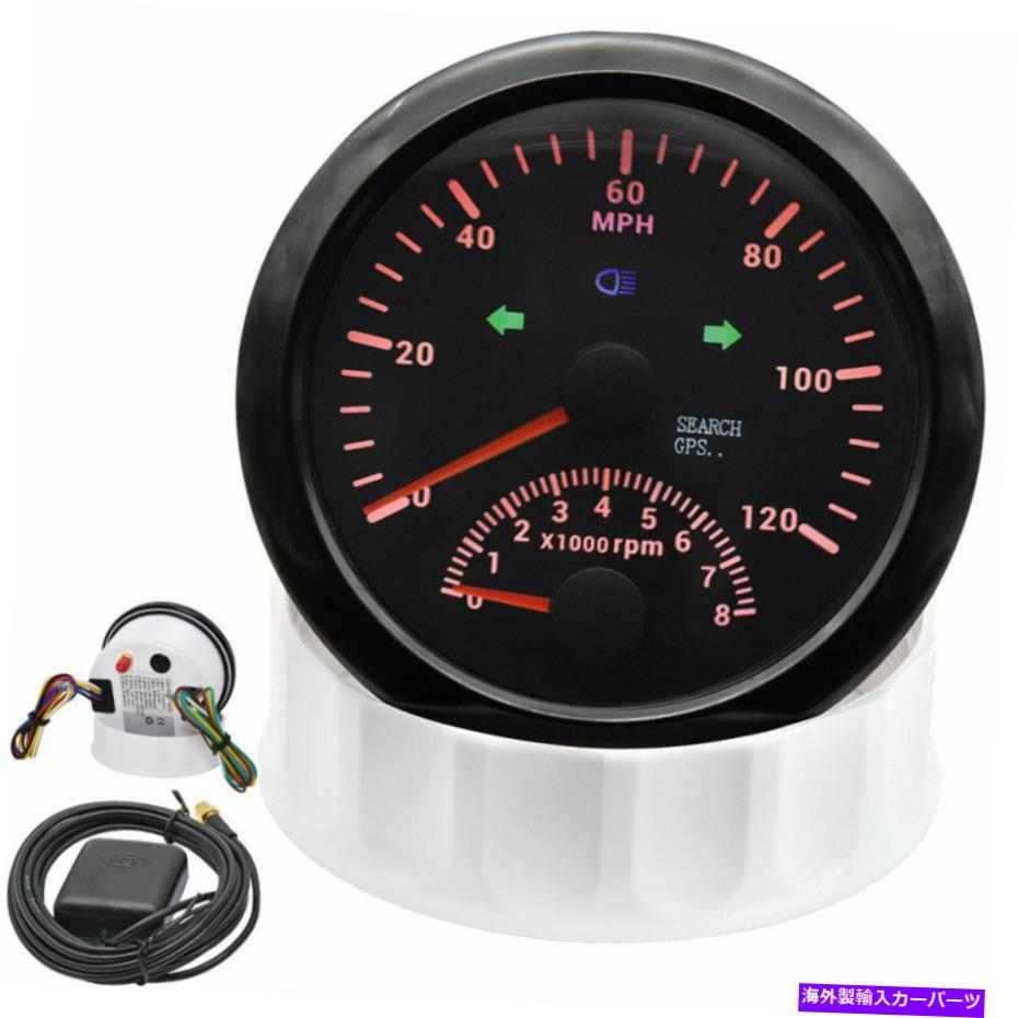 タコメーター 85mm gps速度計走行距離計0-200mph、タコメーター0-8000 rpmボートカー用 85MM GPS Speedometer Odometer 0-200MPH with Tachometer 0-8000 RPM for Boat Car【並行輸入品】