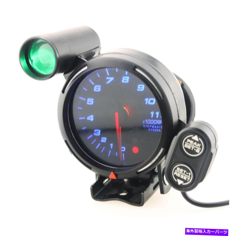 タコメーター 3.75インチ12Vカータコメーターゲージキット11000 rpmブルーLEDがシフトライト 3.75 Inch 12V Car Tachometer Gauge Kit 11000 RPM Blue LED With Shift Light【並行輸入品】