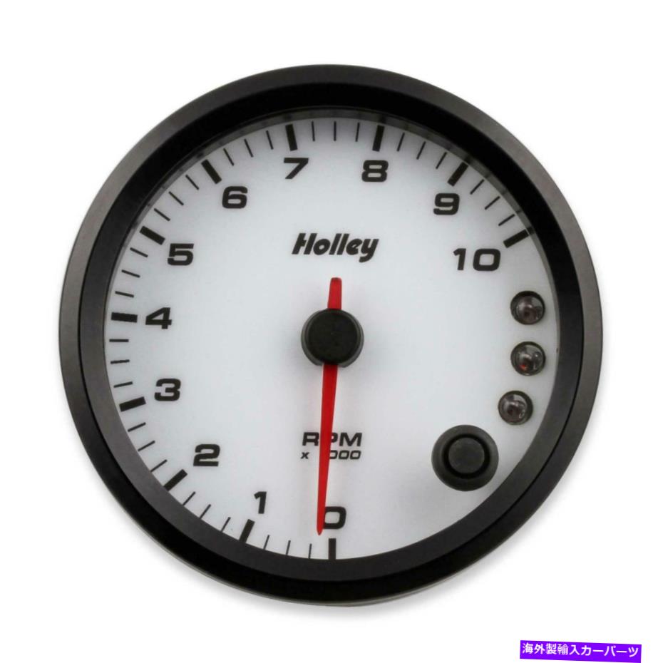 タコメーター Holley 26-617Wアナログスタイルのタコメーター、白、0-10K、3-3/8インチ Holley 26-617W Analog-Style Tachometer, White, 0-10k, 3-3/8 Inch【並行輸入品】