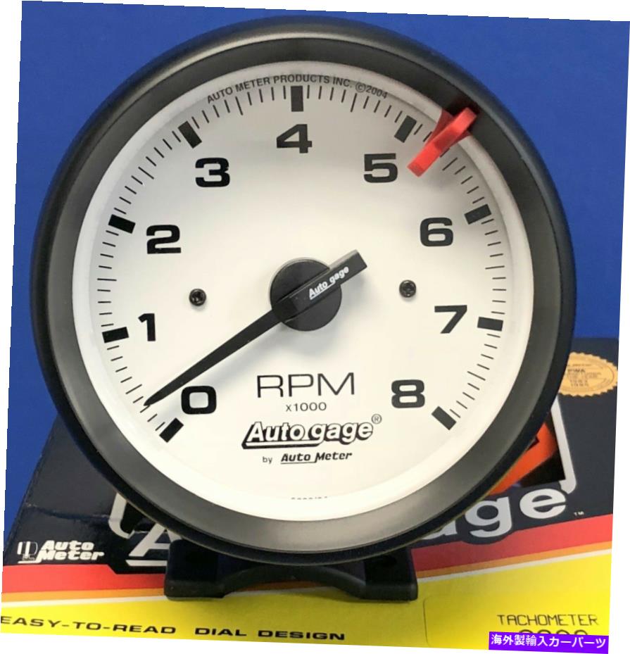 タコメーター Auto Meter Autogage 2303 Tachometer Tach 8000 rpmホワイトペデスタルマウント3 3/4 \