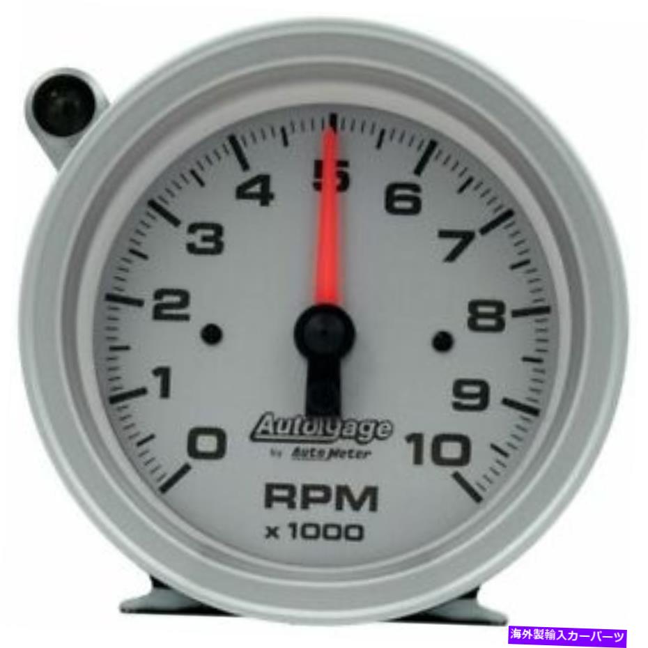 タコメーター オートメーターシルバーダイヤルタコメーターゲージ10K RPM 95mm台座w/ext。シフトライト Autometer Silver Dial Tachometer Gauge 10K RPM 95mm Pedestal w/Ext. Shift-Light【並行輸入品】