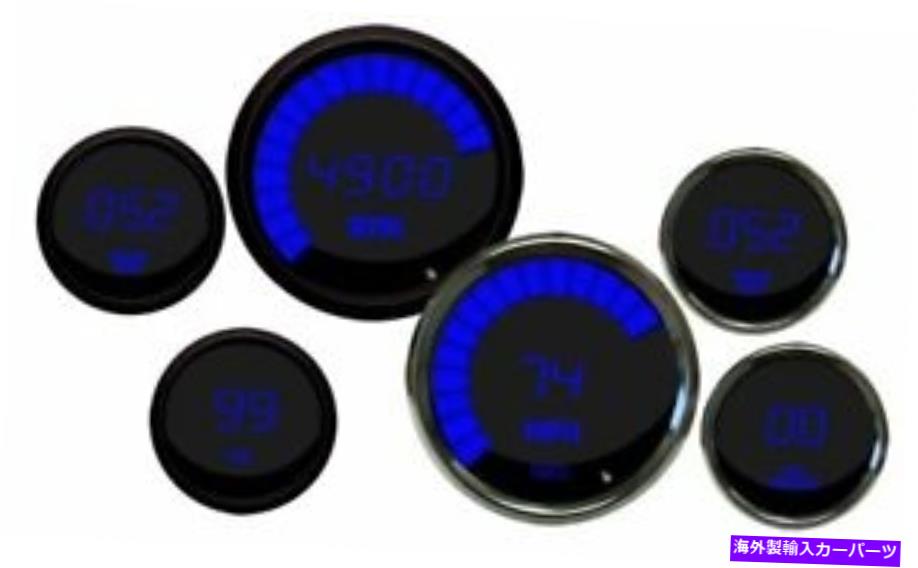 タコメーター Universal 6ゲージセットと送信者W Tach Blue LED Made in the USA Intellitronix！ Universal 6 Gauge Set and senders w Tach Blue LED Made In The USA Intellitronix!【並行輸入品】