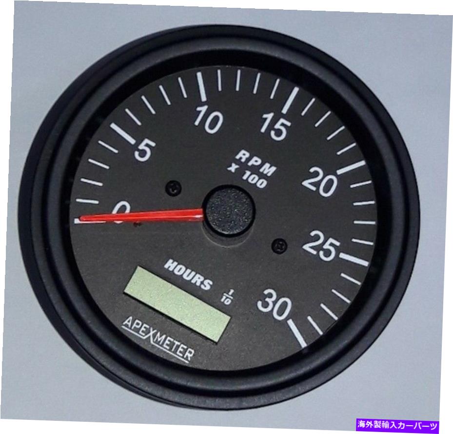タコメーター タコメーター/時間メーター0-3000 RPM磁気ピックアップセンサーブラックベゼル +センサー +24V Tachometer/Hourmeter 0-3000 RPM Magnetic Pickup sensor Black Bezel+Sensor +24V【並行輸入品】