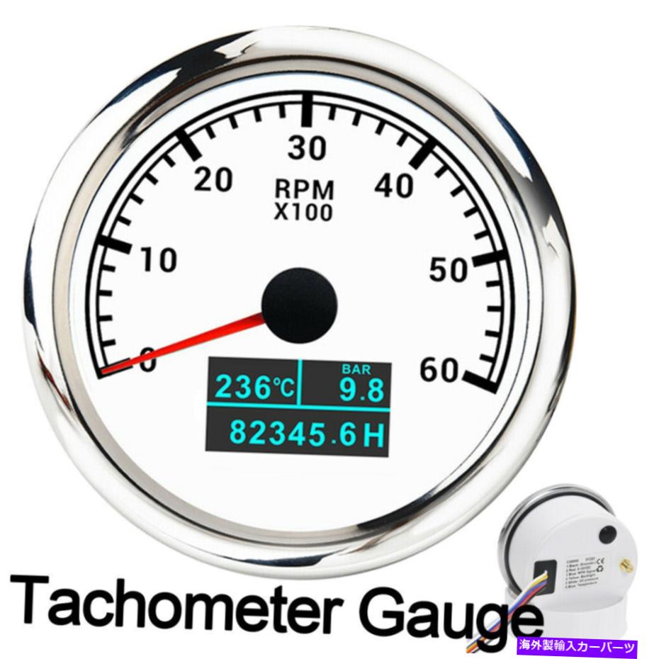 タコメーター 85mm 3in 1タコメーター0-6000 rpmデジタルオイル圧力水温時間メーター 85mm 3In 1 Tachometer 0-6000 RPM With Digital Oil Pressure Water Temp Hour Meter【並行輸入品】
