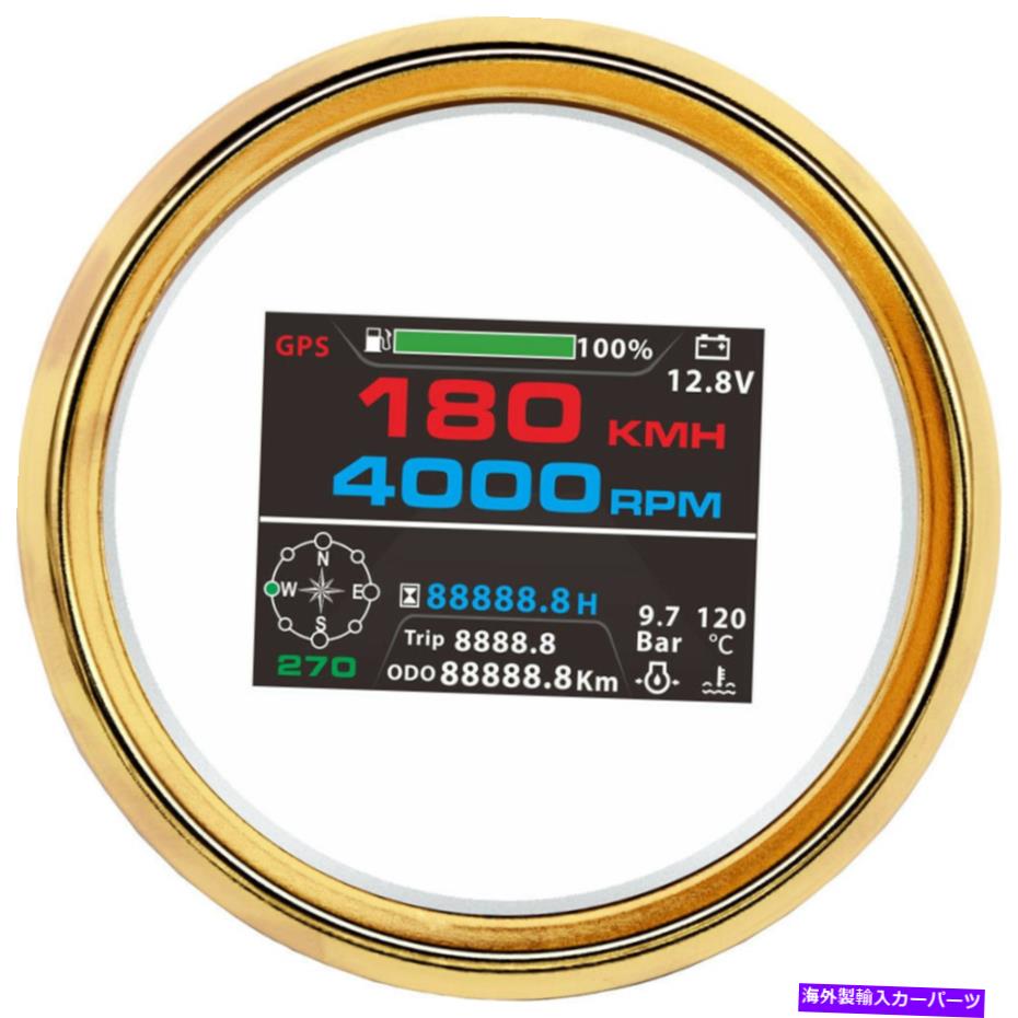 タコメーター 10IN1多機能85mm GPSスピードメータータコメーター水温ゲージ/ボルトメーター 10in1 Multi-Function 85mm GPS Speedometer Tachometer Water Temp Gauge/Volt Meter【並行輸入品】