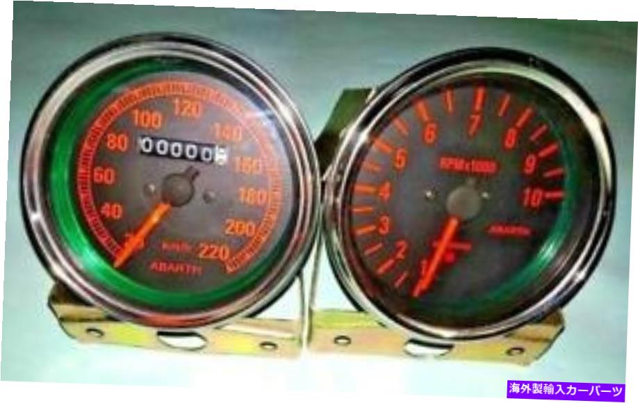タコメーター アバルト速度計 +タコメーター85 mmクロムベゼル Abarth Speedometer + tachometer 85 mm chrome bezel【並行輸入品】