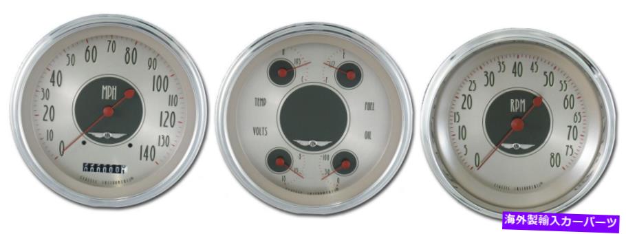 タコメーター クラシック楽器すべてのアメリカンニッケルシリーズ3ゲージセットAN53SLC Speedo Tach classic instruments all american nickel series 3 gauge set an53slc speedo tach【並行輸入品】