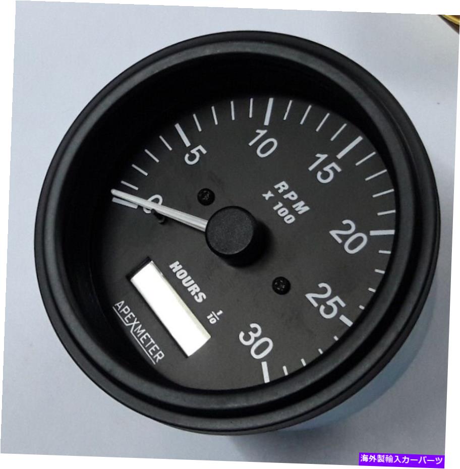 タコメーター タコメーター/時間メーター0-3000 RPM磁気ピックアップセンサーブラックベゼル +センサー +12V B Tachometer/Hourmeter 0-3000 RPM Magnetic Pickup sensor Black Bezel+Sensor +12V B【並行輸入品】
