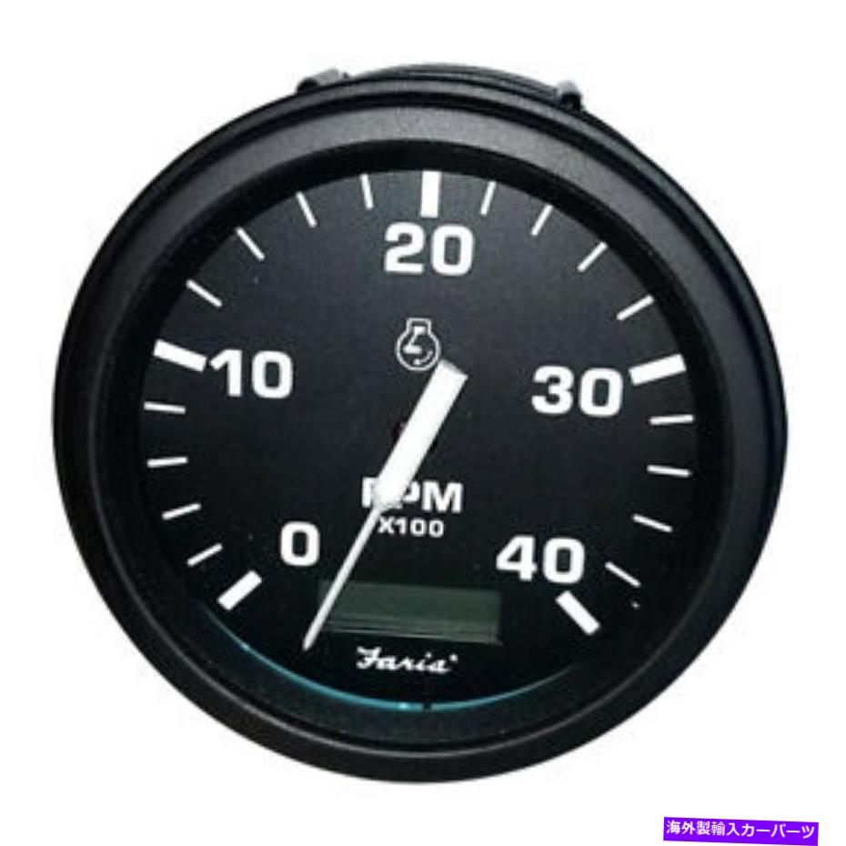 タコメーター ファリアタコメーターヘビーデューティタコメーターw/hourmeter（4000 rpm）（ディーゼル） - ブラック Faria Tachometer Heavy-Duty Tachometer w/Hourmeter (4000 RPM) (Diesel) - Black【並行輸入品】