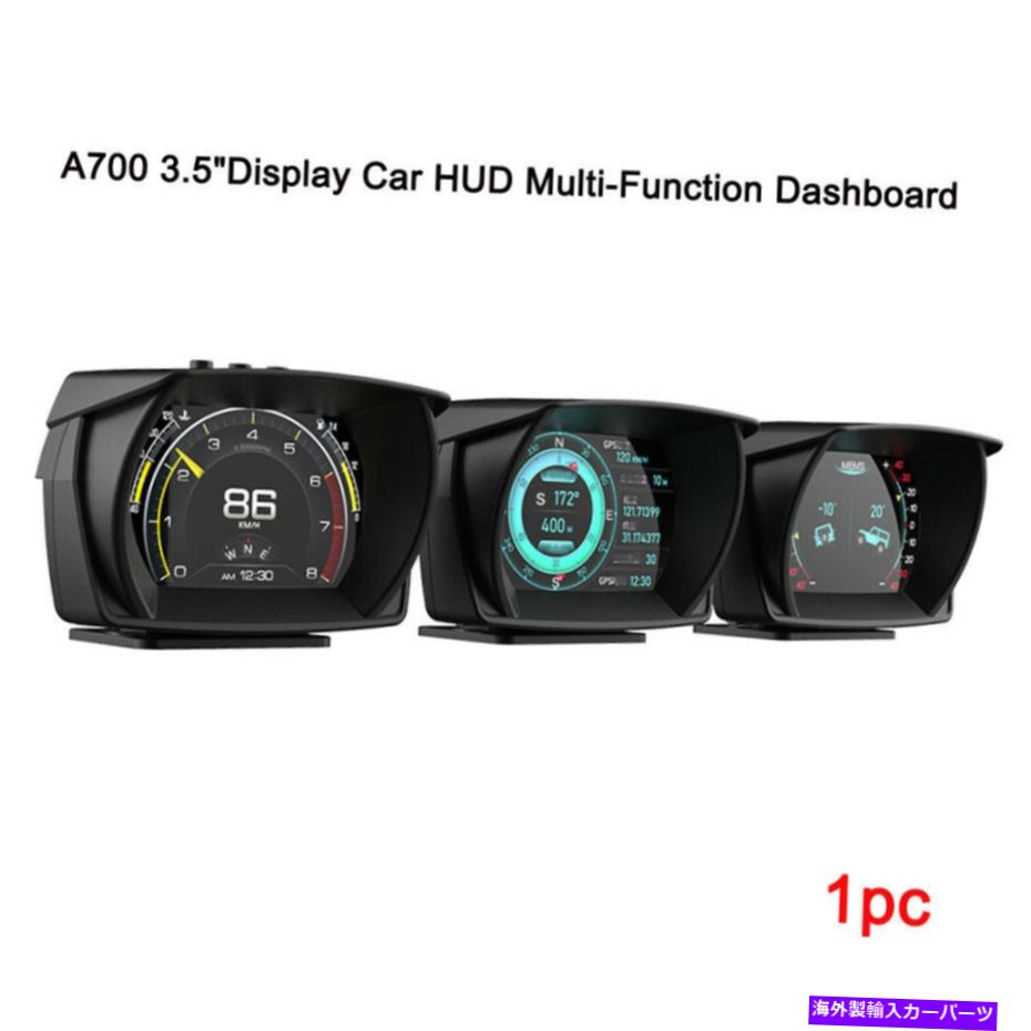 タコメーター 3.5inディスプレイカーHUDダッシュボードOBD2MEMS GPSタコメータースピードメーター温度 3.5In Display Car HUD Dashboard OBD2 MEMS GPS Tachometer Speedometer Temperature【並行輸入品】