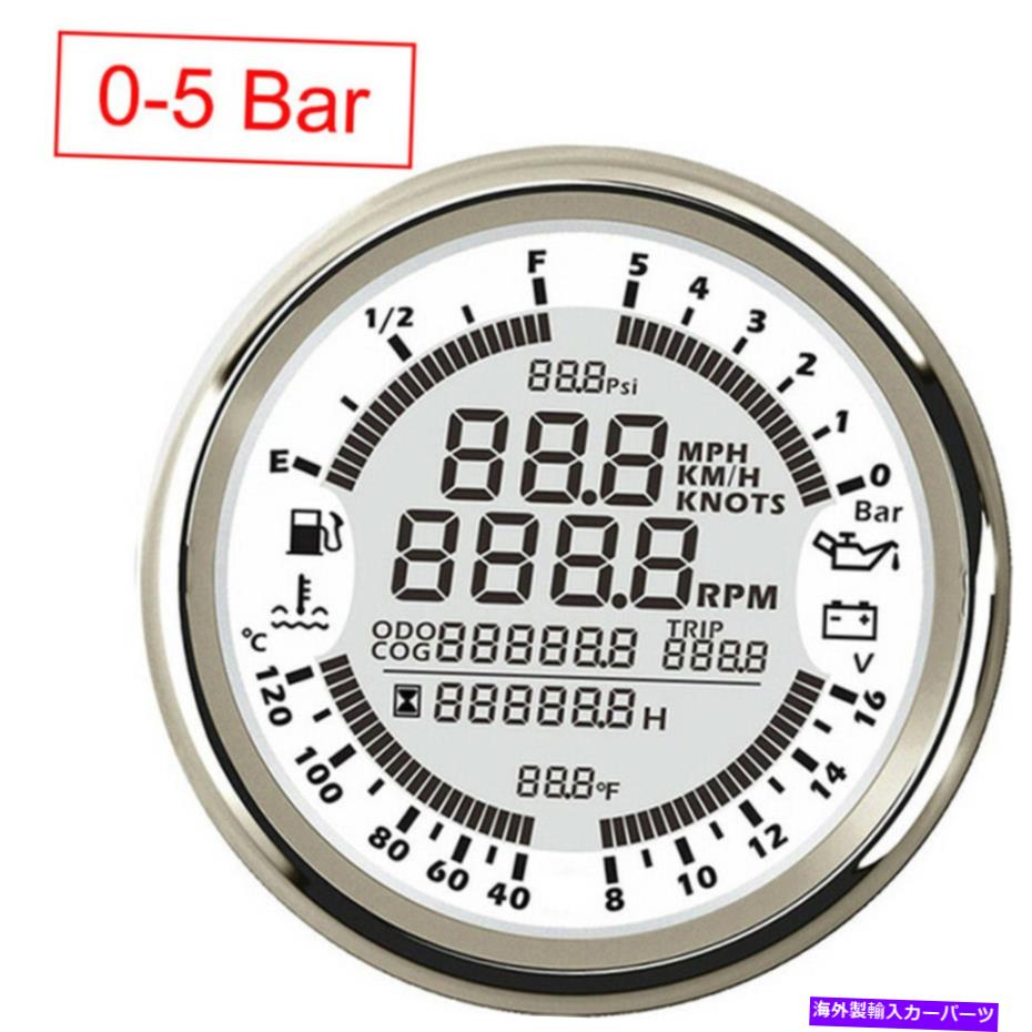 タコメーター 85mm 6in1多機能GPS速度計タコメーター油圧水温ゲージ 85mm 6in1 Multifunction GPS Speedometer Tachometer Oil Pressure Water Temp Gauge【並行輸入品】
