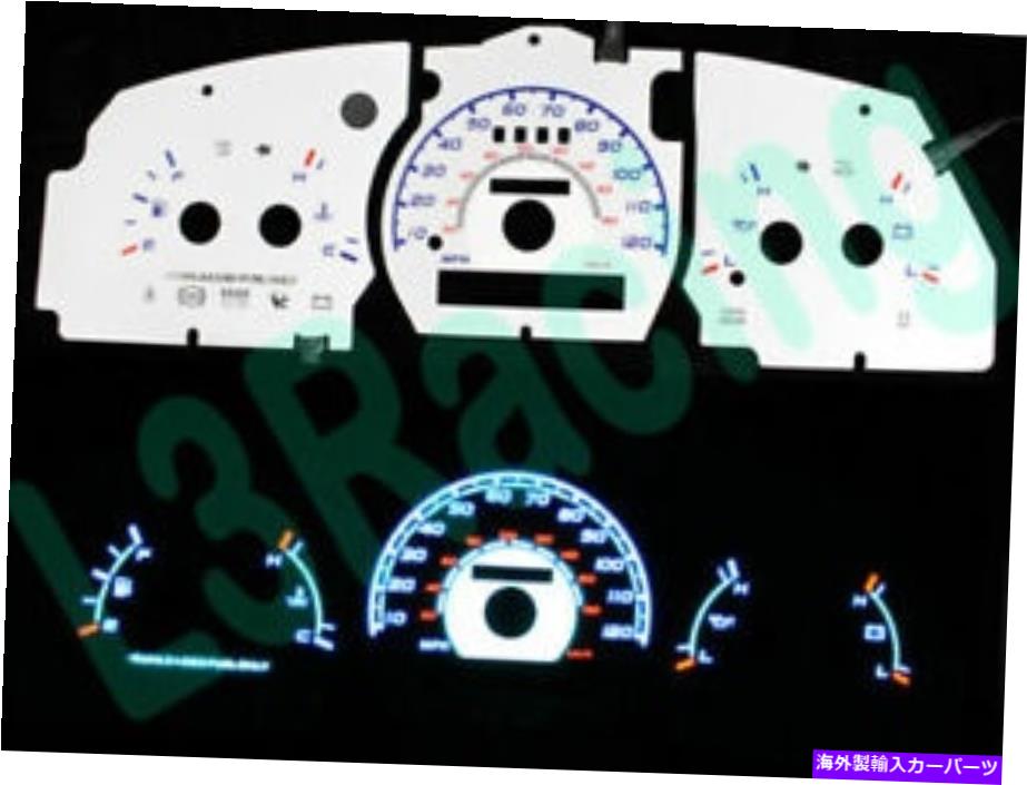 タコメーター 95-97フォードエクスプローラーw/oタックリバースブルーエルグローホワイトゲージ 95-97 Ford Explorer w/o Tach Reverse Blue El Glow White Gauge【並行輸入品】
