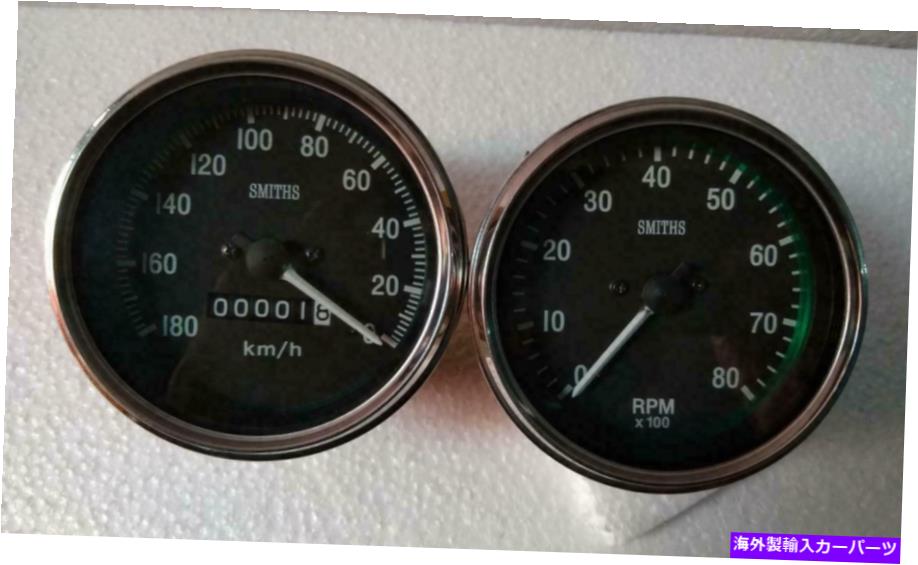 タコメーター 85 mmスミスレプリカスピードメーターとタコメーターメカニカルM18x1.5スレッドkph 85 mm smiths replica speedometer and tachometer mechanical M18X1.5 THREAD kph【並行輸入品】