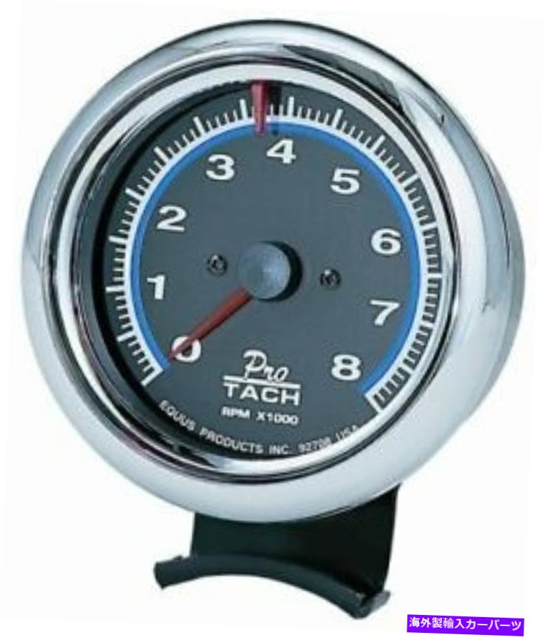 タコメーター エクウス3-3 / 8インチレーシングタコメーターブラックフェイス /クロムベゼル0-8000 rpm 6078 Equus 3-3/8 Inch Racing Tachometer Black Faced / Chrome Bezel 0 - 8000 RPM 6078【並行輸入品】