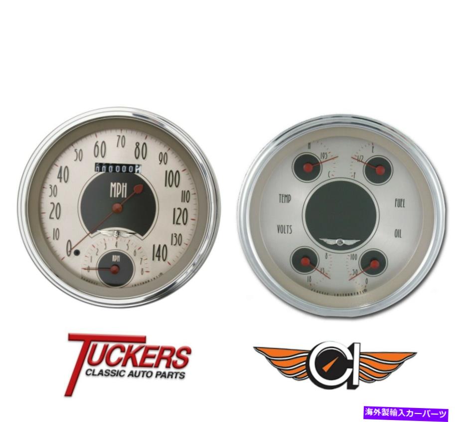 タコメーター 47-53シボレートラックオールアメリカンニッケルゲージTACHクラシックインスツルメンツCT47AN62 47-53 Chevy Truck All-American Nickel Gauges Tach Classic Instruments CT47AN62【並行輸入品】