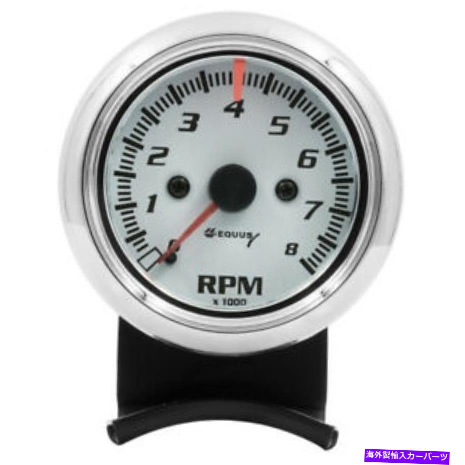 タコメーター Equus 2-1/2 Diaタコメーター8000 rpmホワイトダイヤルE5076 Equus 2-1/2 Dia Tachometer 8000 RPM White Dial E5076【並行輸入品】