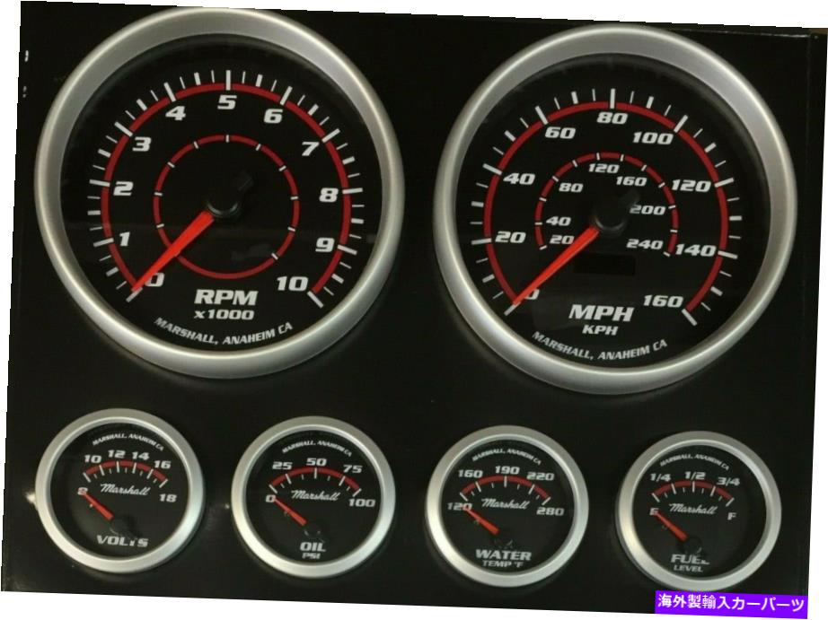 タコメーター C2 Redline 6ゲージセット、5インチスピード＆タック、シルバーベゼル、73-10オーム、2378 C2 Redline 6 Gauge Set, 5 inch Speedo & Tach, Silver Bezels, 73-10 Ohm, 2378【並行輸入品】