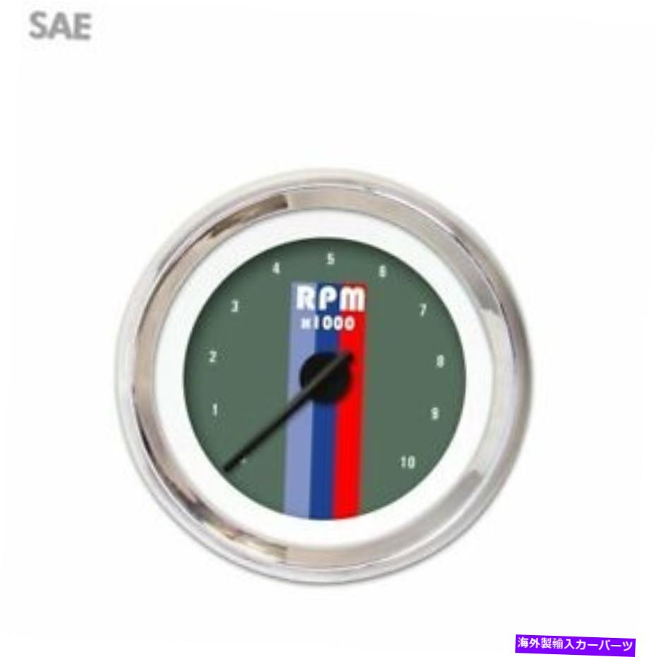 タコメーター タコメーターゲージヴィンテージオートバーンアッシュ、ブラックモダンニードル、クロムトリムリング Tachometer Gauge Vintage Autobahn Ash, Black Modern Needles, Chrome Trim Rings【並行輸入品】