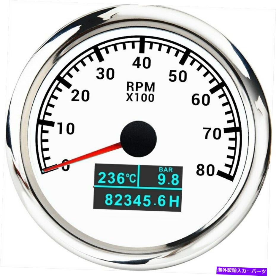 タコメーター 3IN1 85mmタコメーターゲージ水温油圧時間メーター0-8000rpmボート 3in1 85mm Tachometer Gauge Water Temp Oil Pressure Hour Meter 0-8000RPM for Boat【並行輸入品】