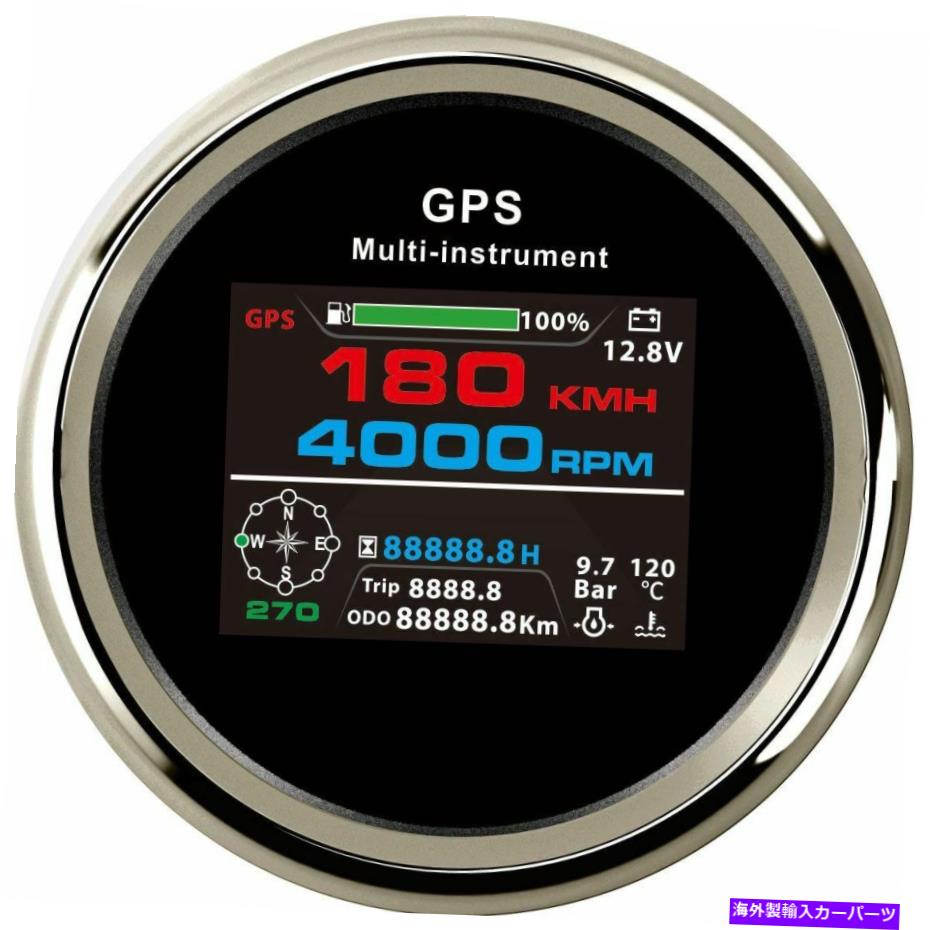 タコメーター 10 IN1 85mm多機能カーGPS速度計燃料レベルボルトRPMタチョゲージ 10 in1 85mm Multi-functional Car GPS Speedometer Fuel Level Volt RPM Tacho Gauge【並行輸入品】