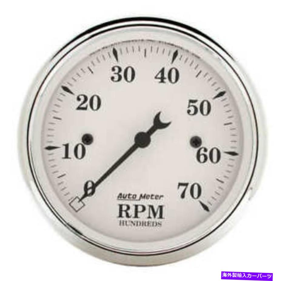 タコメーター Aut1695 Autometer 1695 Old-Tyme White Tachometer、3-1/8 \