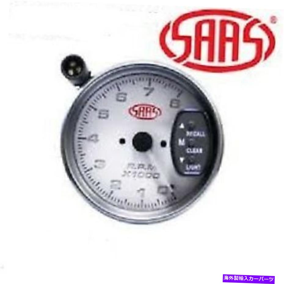 タコメーター SaaS 3 3/4インチタチョLEDシフトライト SAAS 3 3/4 INCH TACHO WITH LED SHIFT LIGHT【並行輸入品】